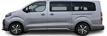 Side view photo of Toyota Proace Verso Electric L 75 kWh (2021-2024) on transparent background