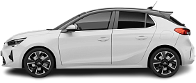 Side view photo of Opel Corsa Electric 50 kWh (2021-2023) on transparent background