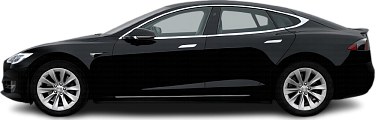 Side view photo of Tesla Model S Long Range Plus (2020-2021) on transparent background