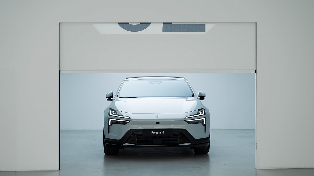 Polestar 4 Long Range Single Motor (2024-…) передняя часть, решетка радиатора, фары, бампер, экстерьер