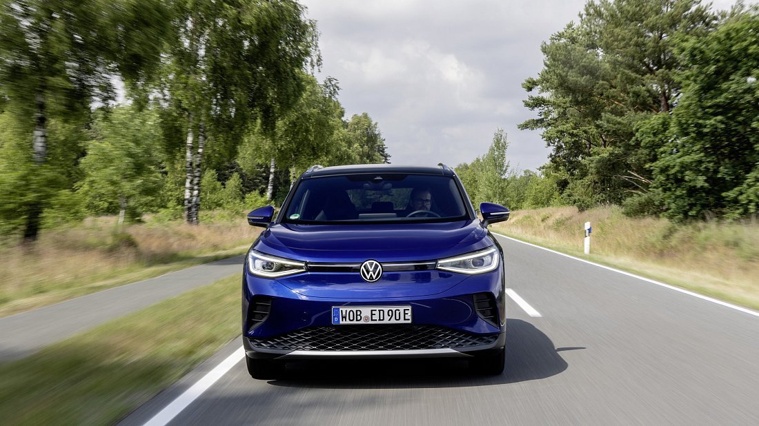 Volkswagen ID.4 Pro 4MOTION (2023-…) передняя часть, решетка радиатора, фары, бампер, экстерьер