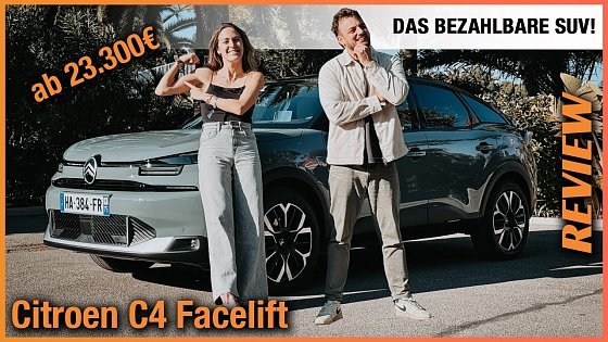 Video: Citroen C4 Facelift (2025) Wir fahren das NEUE SUV ab 23.300€! Fahrbericht | Review | Test | C4 X