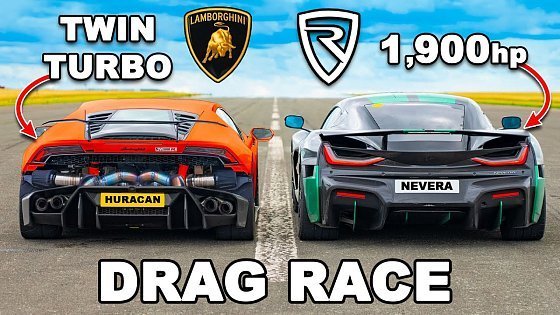 Video: 1800hp Lambo Huracan v Rimac Nevera: DRAG RACE
