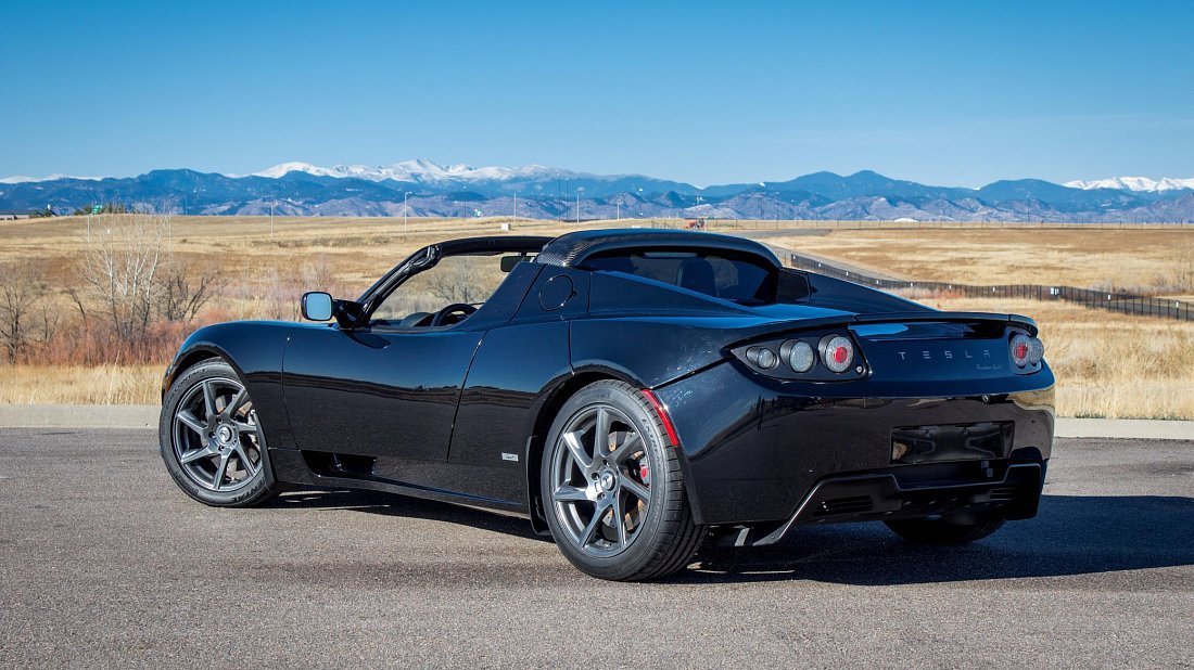 Tesla Roadster 2.5 Sport (2010-2012) задняя часть в три четверти, вид в три четверти, диагональ, экстерьер