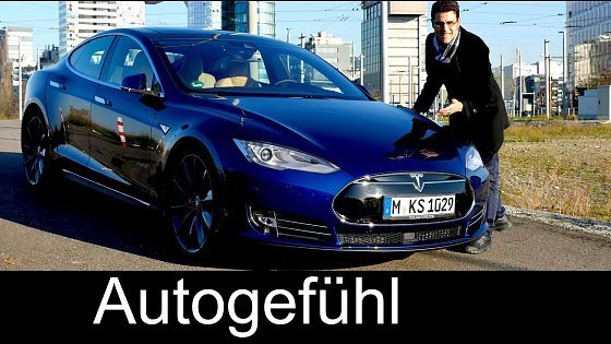 Video: New Tesla Model S p90D insane speed FULL REVIEW test driven & Autopilot autonomous drive Neuer
