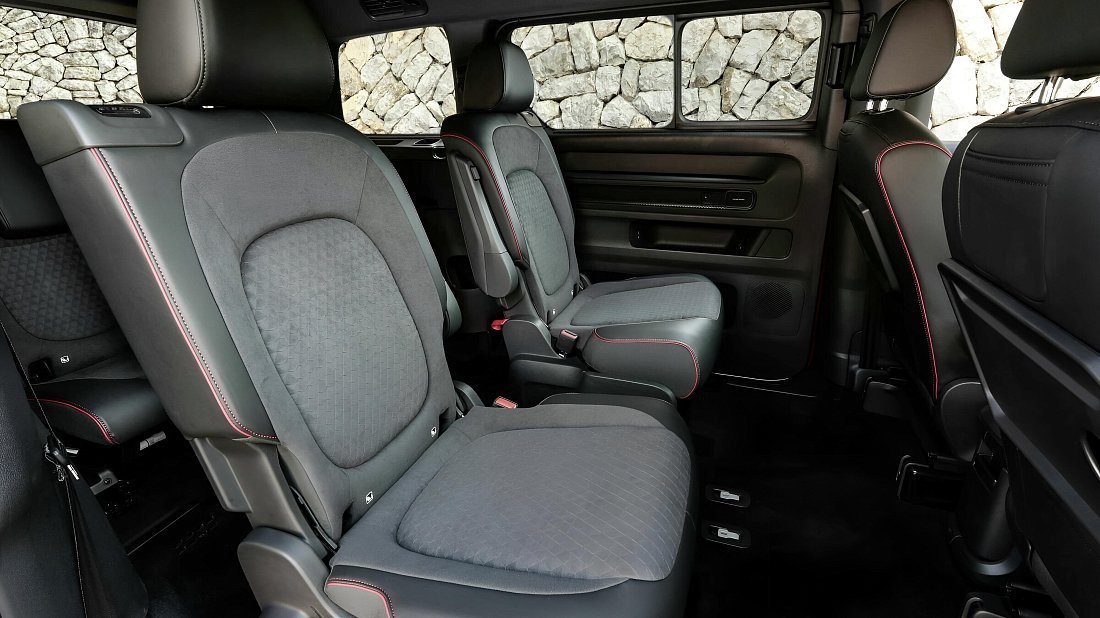 Volkswagen ID.Buzz GTX (2024-…) задние сиденья, пассажирские сиденья, пространство для ног, пространство над головой, интерьер