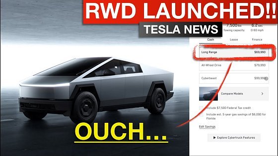 Video: BREAKING: Tesla Cybertruck RWD Launches - More Range, WAY More Price, Somewhat Disappointing ?♂️