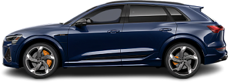 Side view photo of Audi e-tron S (2020-2022) on transparent background