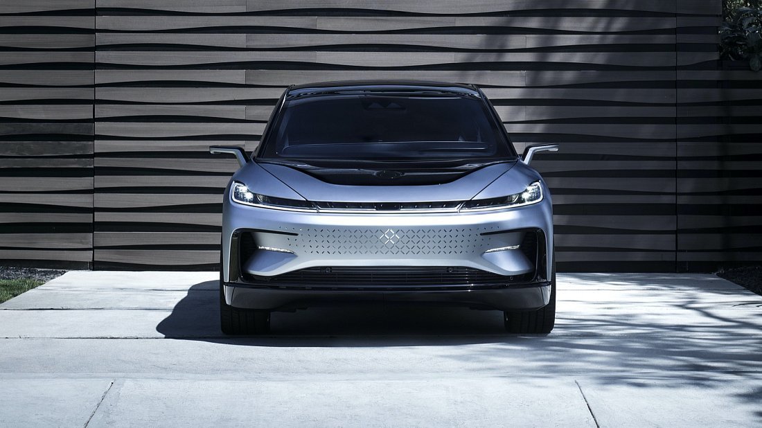 Faraday Future FF 91 2.0 Futurist Alliance (2023-…) передняя часть, решетка радиатора, фары, бампер, экстерьер