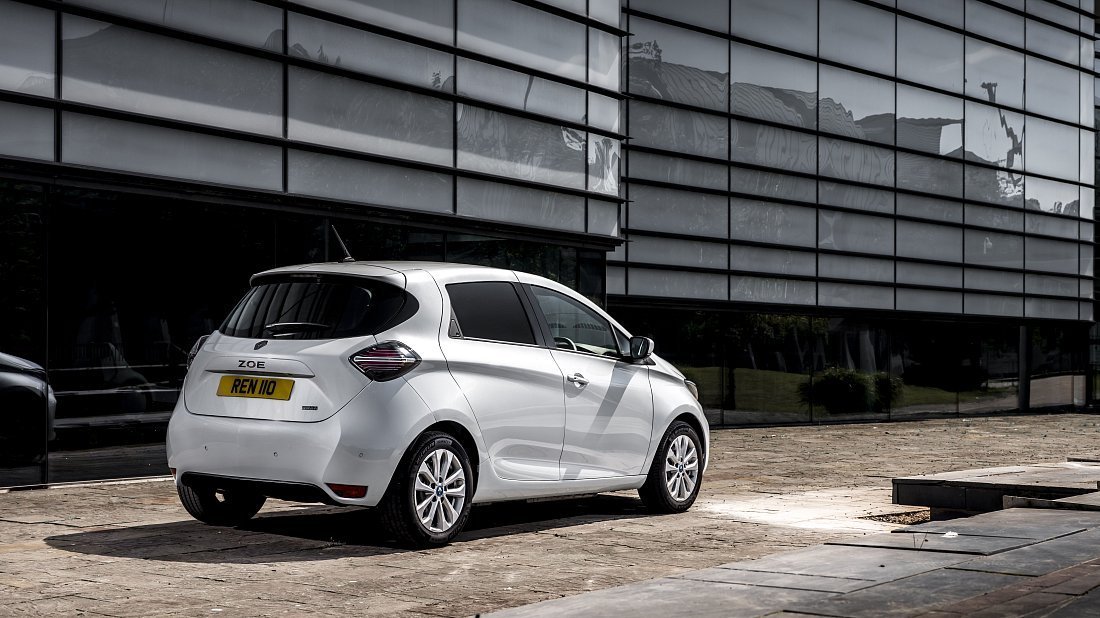 Renault Zoe Van Z.E. 50 R110 (2020-2023) задняя часть в три четверти, вид в три четверти, диагональ, экстерьер