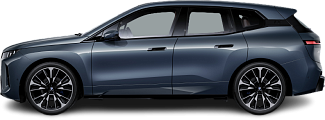 Side view photo of BMW iX xDrive45 (2025-...) on transparent background