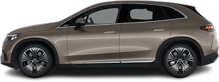 Side view photo of Mercedes EQE SUV 500 4MATIC (2022-2023) on transparent background