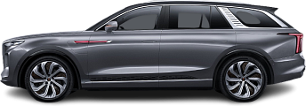 Side view photo of Hongqi E-HS9 99 kWh (2022-...) on transparent background