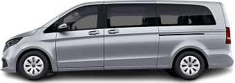 Side view photo of Mercedes eVito Tourer Long 90 kWh (2024-...) on transparent background