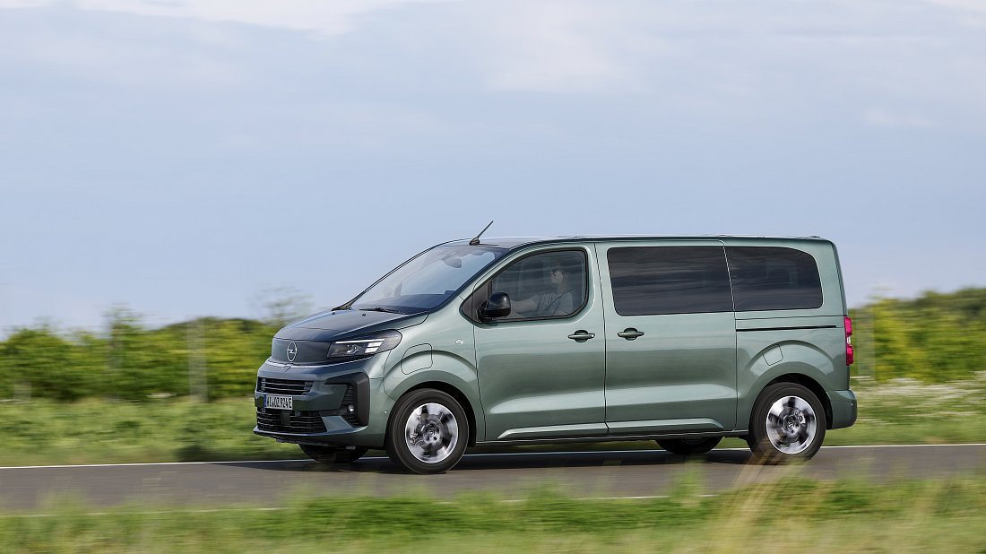 Opel Zafira Electric Life L2 75 kWh (2024-...) вид сбоку, силуэт, двери, колеса, экстерьер