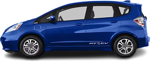 Side view photo of Honda Fit EV (2013-2015) on transparent background