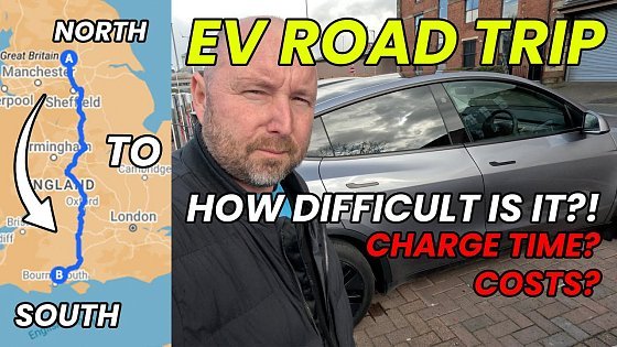 Video: Tesla Model Y Long Range RWD, Real world range test! North to South UK. How difficult is it?!