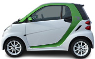 Photo Smart Electric Drive fortwo coupe (2012-2016) side view, tranparent background