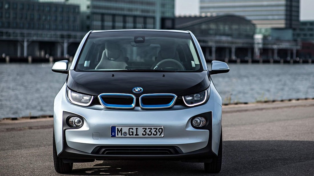 BMW i3 BEV 60 Ah (2013-2017) передняя часть, решетка радиатора, фары, бампер, экстерьер