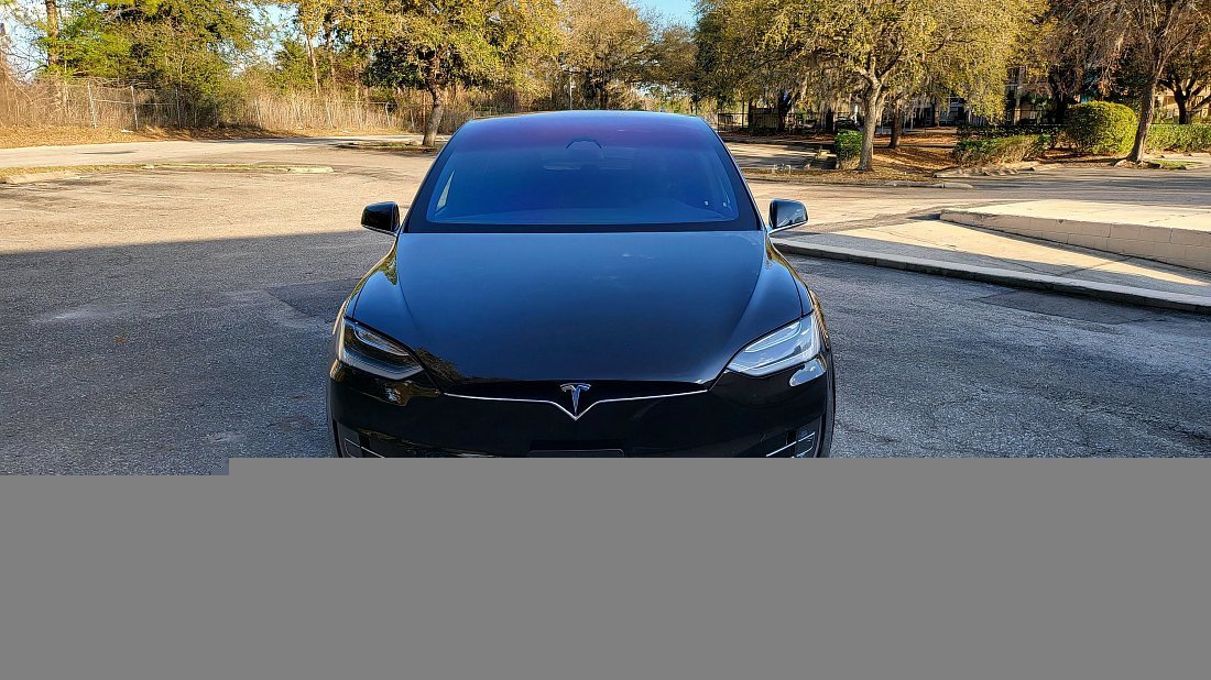 Tesla Model X Standard Range (2019-2020) передняя часть, решетка радиатора, фары, бампер, экстерьер