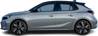 Side view photo of Opel Corsa Electric 51 kWh (2023-…) on transparent background