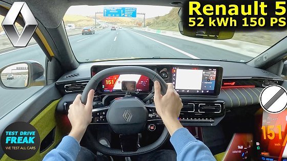 Video: 2024 Renault 5 E-Tech 150 PS Electric | TOP SPEED Autobahn POV Drive ?? with Electric Consumption