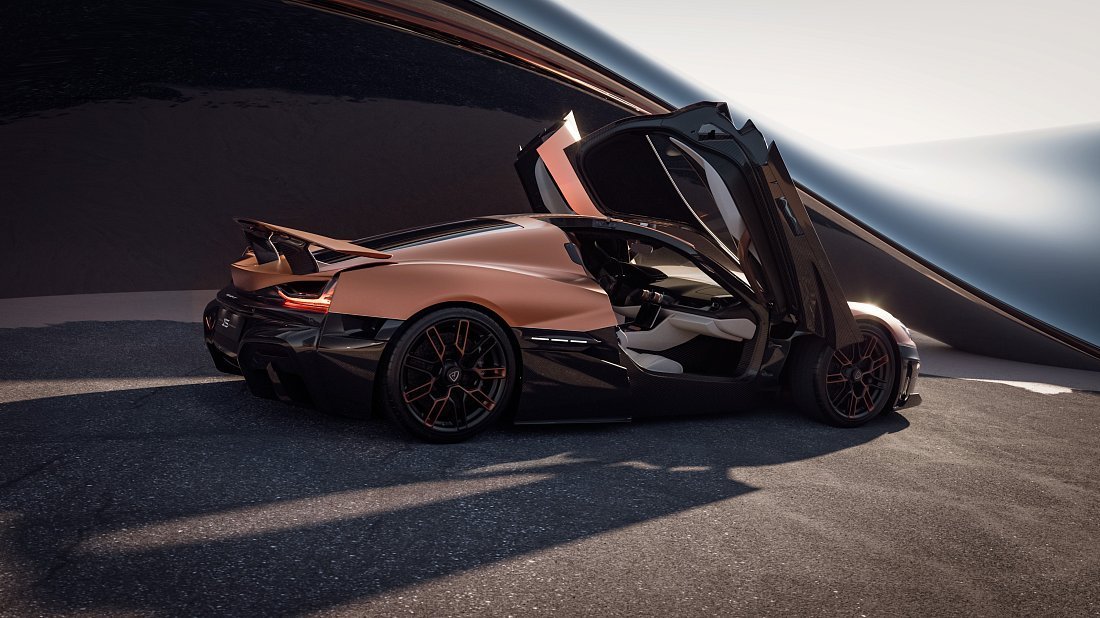 Rimac Nevera (2022-…) задняя часть в три четверти, вид в три четверти, диагональ, экстерьер
