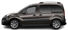 Side view photo of Peugeot Partner Tepee Electric (2017-2020) on transparent background