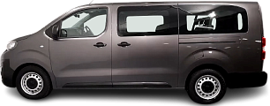 Side view photo of Peugeot e-Expert Combi Standard 50 kWh (2021-2024) on transparent background