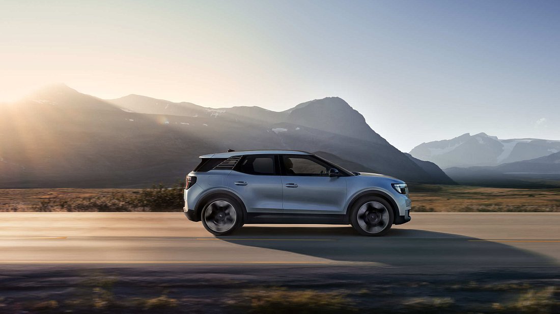 Ford Explorer EV Extended Range RWD (2024-…) вид сбоку, силуэт, двери, колеса, экстерьер