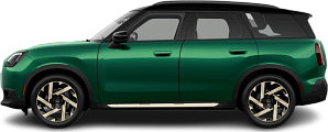 Side view photo of Mini Countryman E (2024-…) on transparent background