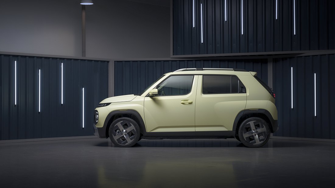 Hyundai Casper (Inster) Electric Standard Range (2024-...) вид сбоку, силуэт, двери, колеса, экстерьер