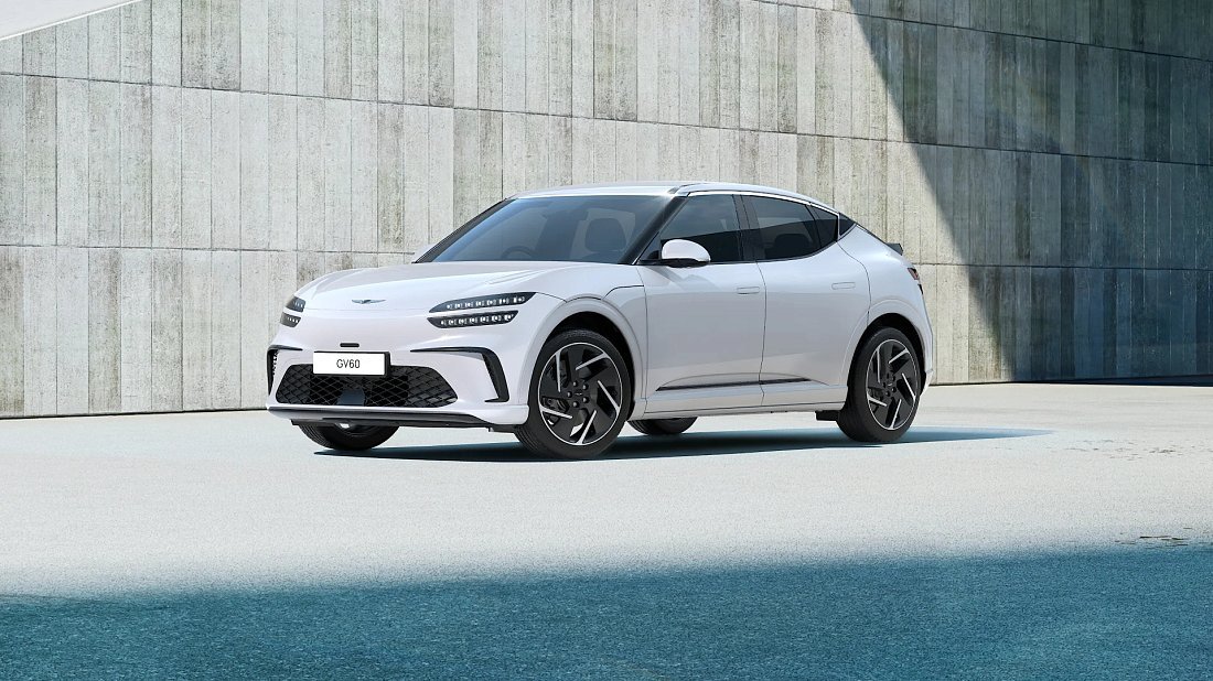Фото Genesis GV60 Standard AWD (2025-…) вид спереди, экстерьер