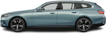 Side view photo of BMW i5 Touring eDrive40 (2024-2025) on transparent background