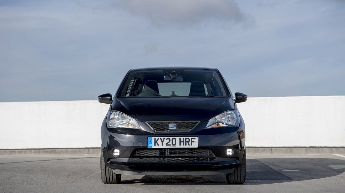 Seat Mii Electric (2019-2021) передняя часть, решетка радиатора, фары, бампер, экстерьер