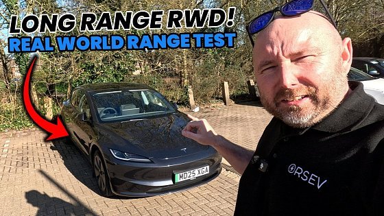 Video: 2025 Tesla Model 3 "Highland" Long range RWD real-world range test - how far will it really go?