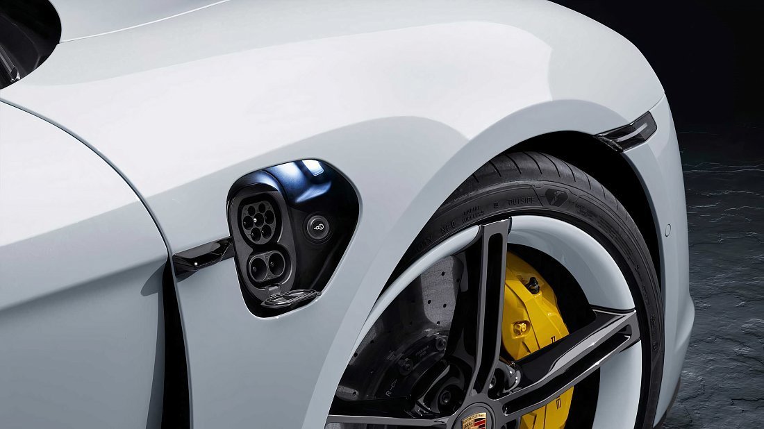 Porsche Taycan Turbo (2020-2024) порт для зарядки (Европа), зарядка, разъем, штекер, коннектор