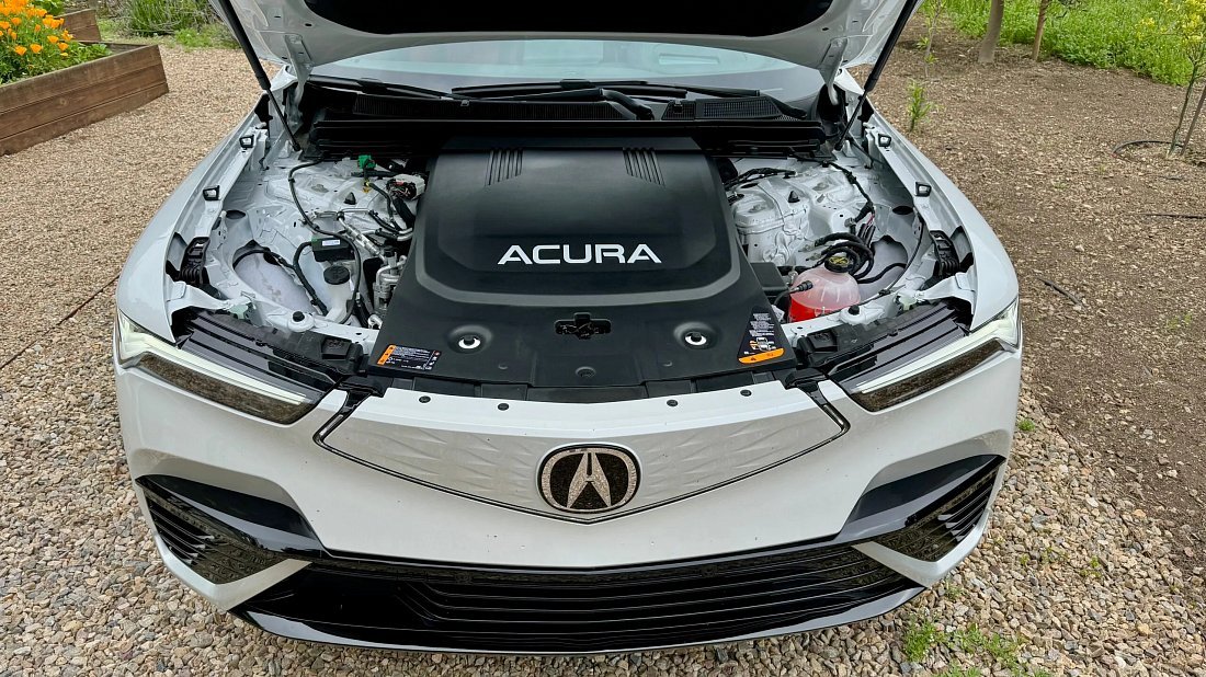 Acura ZDX A-Spec AWD (2024-…) передний багажник (frunk), под капотом, место для хранения, груз, вместимость, дополнительное пространство