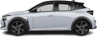 Side view photo of Lancia Ypsilon 54 kWh HF (2025-...) on transparent background