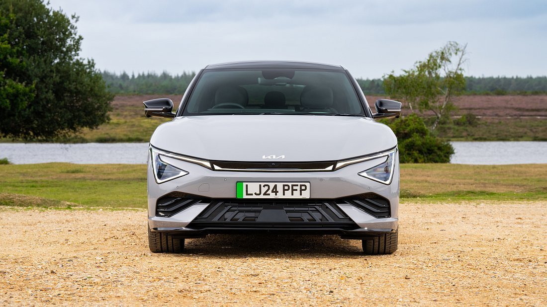 Kia EV6 Long Range RWD (2024-…) передняя часть, решетка радиатора, фары, бампер, экстерьер