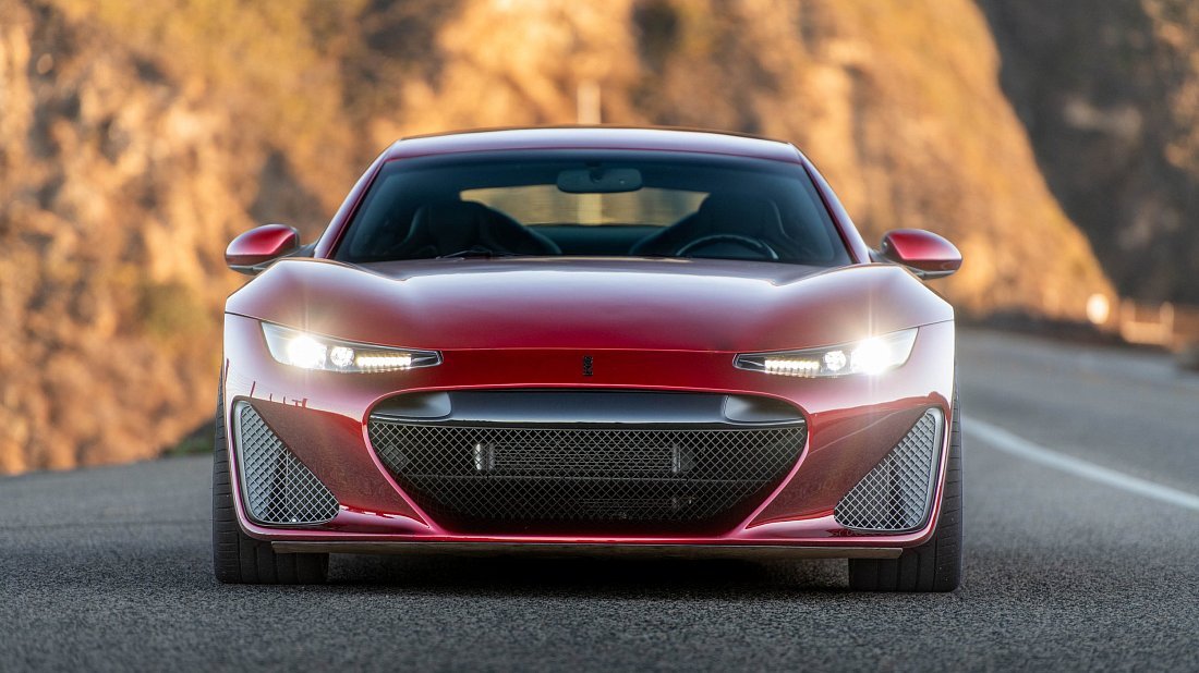 Drako Motors GTE First Edition (2020-…) передняя часть, решетка радиатора, фары, бампер, экстерьер