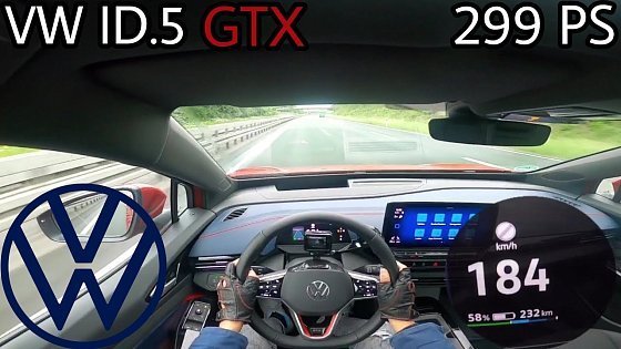 Video: 2022 VW ID.5 GTX (299 PS) POV Testdrive AUTOBAHN Beschleunigung & Topspeed