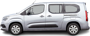 Side view photo of Opel Combo Electric Life XL 50 kWh (2021-2024) on transparent background