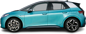 Side view photo of Volkswagen ID.3 Pro S (2020-2023) on transparent background
