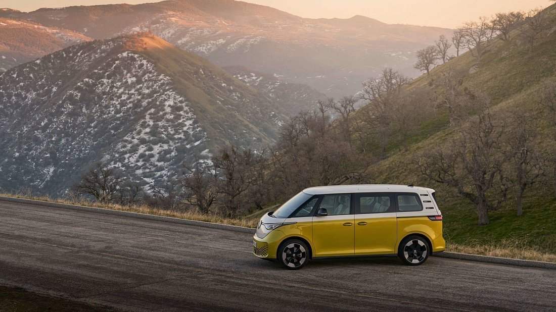 Volkswagen ID.Buzz Pro (2024-...) вид сбоку, силуэт, двери, колеса, экстерьер