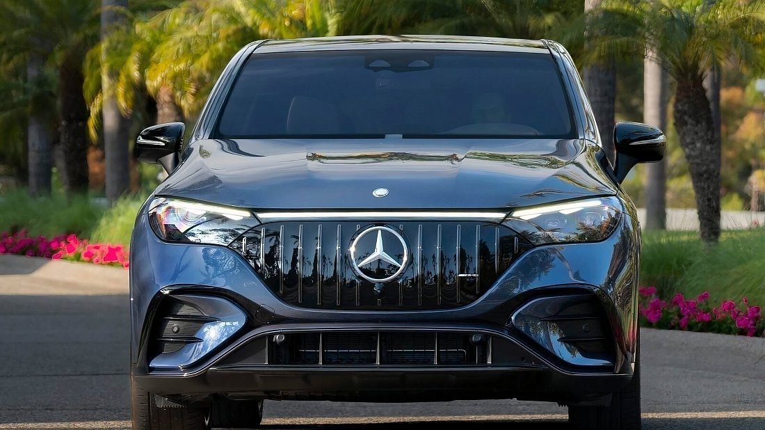 Mercedes EQE SUV AMG 53 4MATIC+ (2023-…) передняя часть, решетка радиатора, фары, бампер, экстерьер