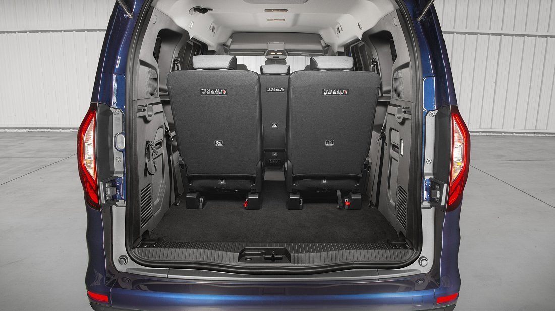 Renault Grand Kangoo E-Tech Electric (2024-…) багажник, сиденья подняты, грузовое пространство, объем багажника, вместимость багажника, место для хранения