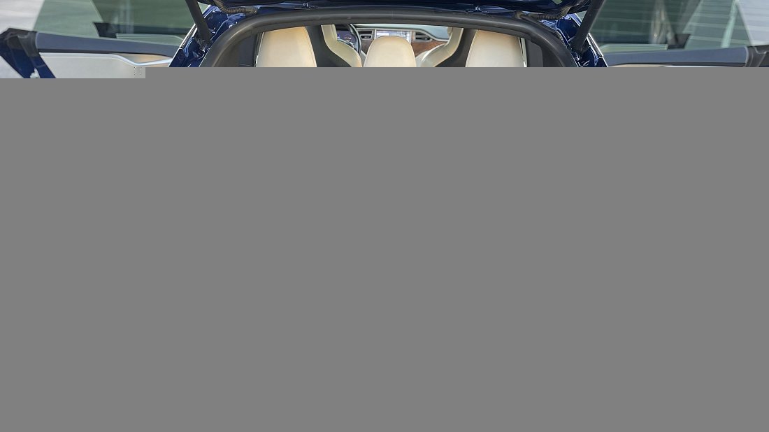 Tesla Model S 60 (2016-2017) багажник, сиденья подняты, грузовое пространство, объем багажника, вместимость багажника, место для хранения