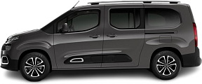 Side view photo of Citroën e-Berlingo XL 50 kWh (2021-2024) on transparent background