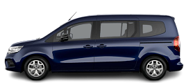 Side view photo of Renault Grand Kangoo E-Tech Electric (2024-…) on transparent background